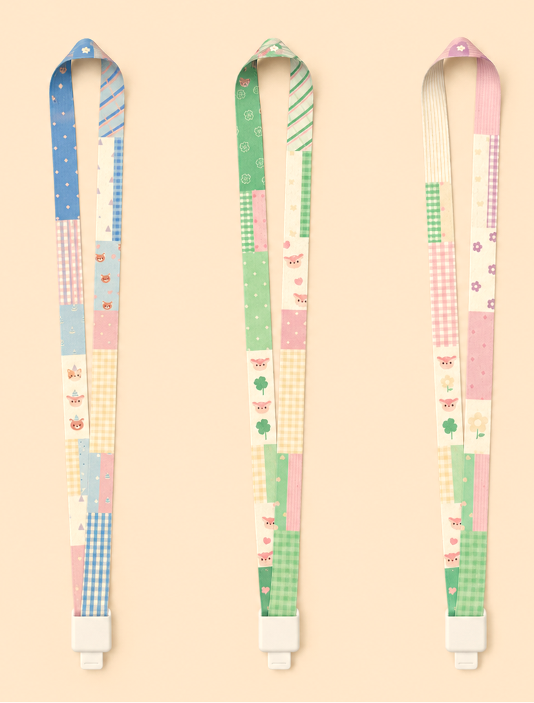 Soft Meadow Flower Pink Lanyard