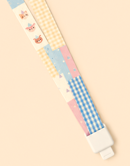 Happy Parade Blue Lanyard