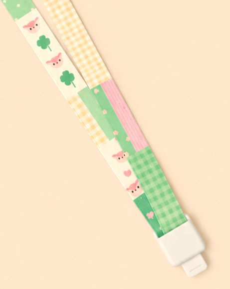 Lucky Clover Green Lanyard