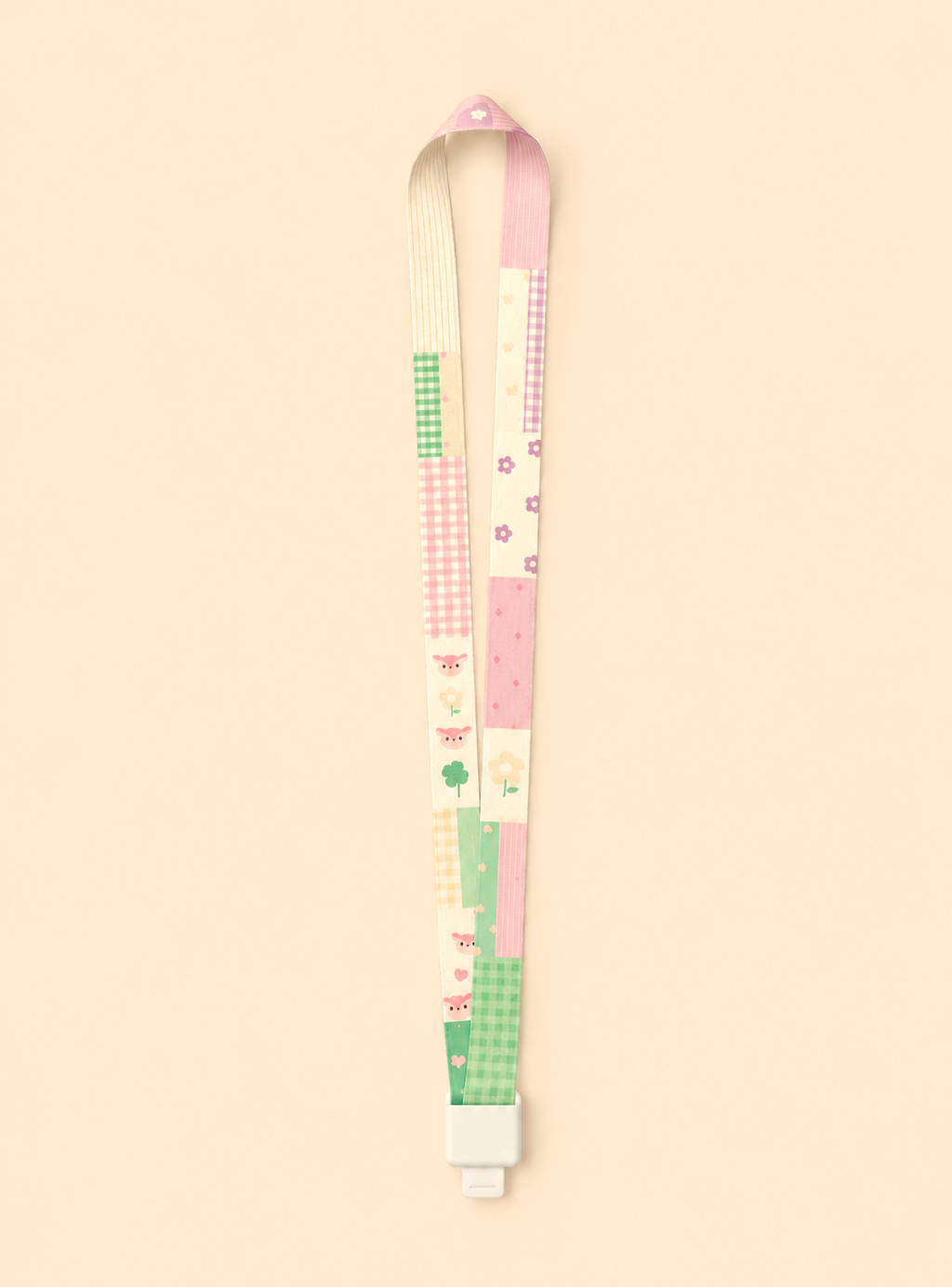 Soft Meadow Flower Pink Lanyard