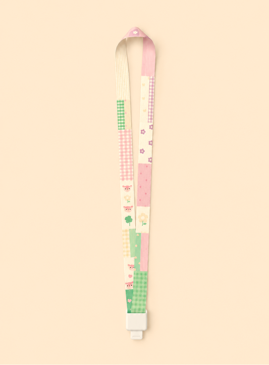 Soft Meadow Flower Pink Lanyard