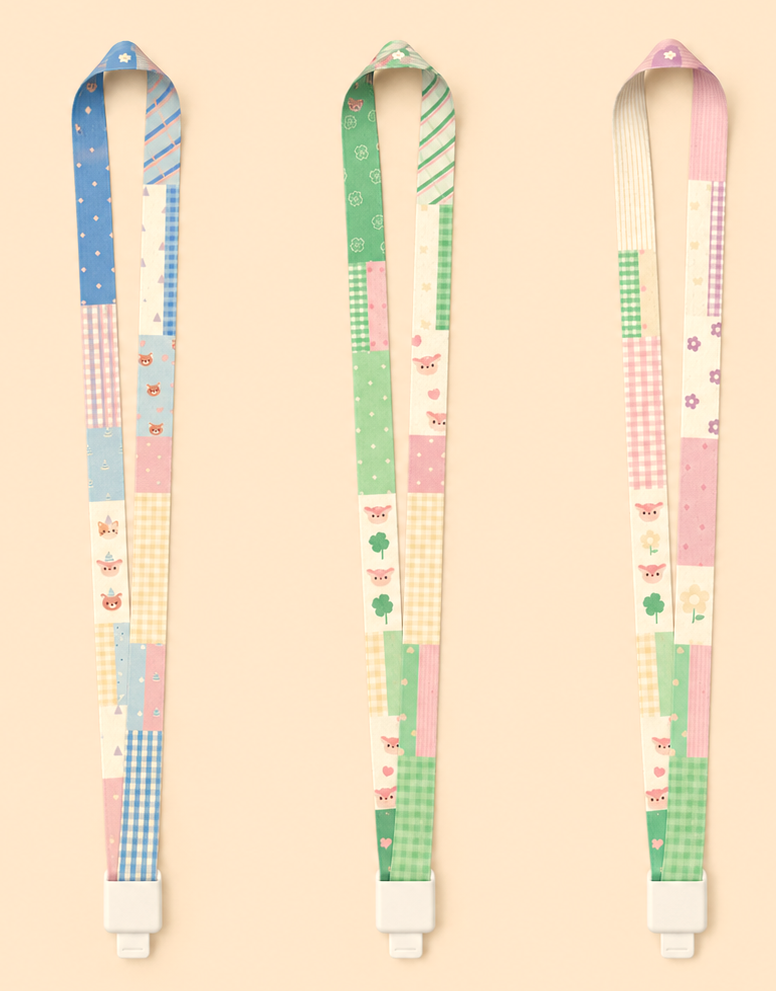 Happy Parade Blue Lanyard