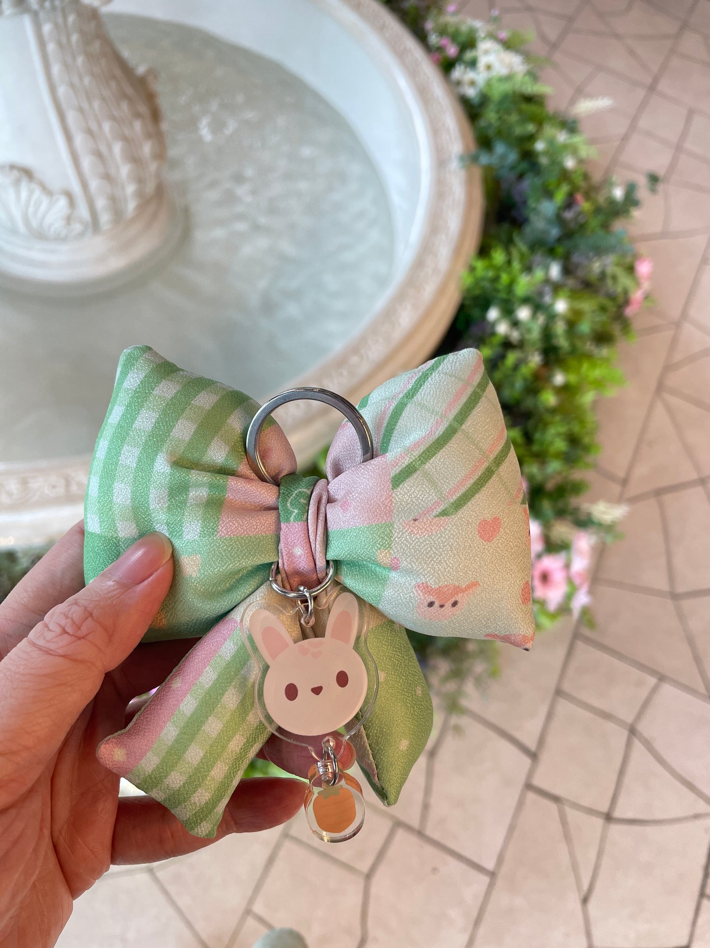 Cute Ribbon Plush Keychain