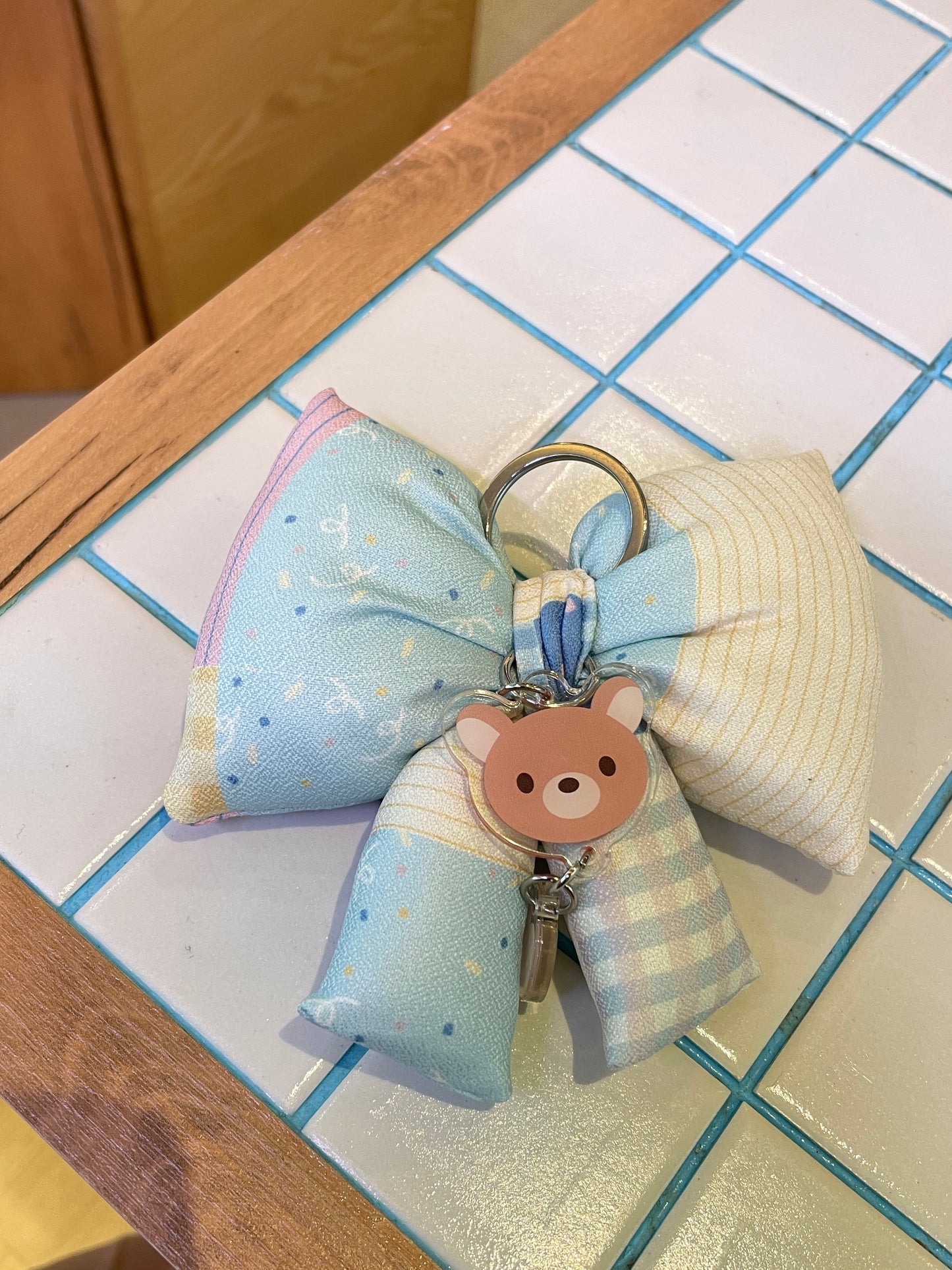 Cute Ribbon Plush Keychain