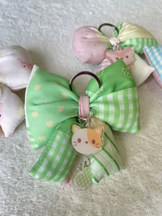 Cute Ribbon Plush Keychain